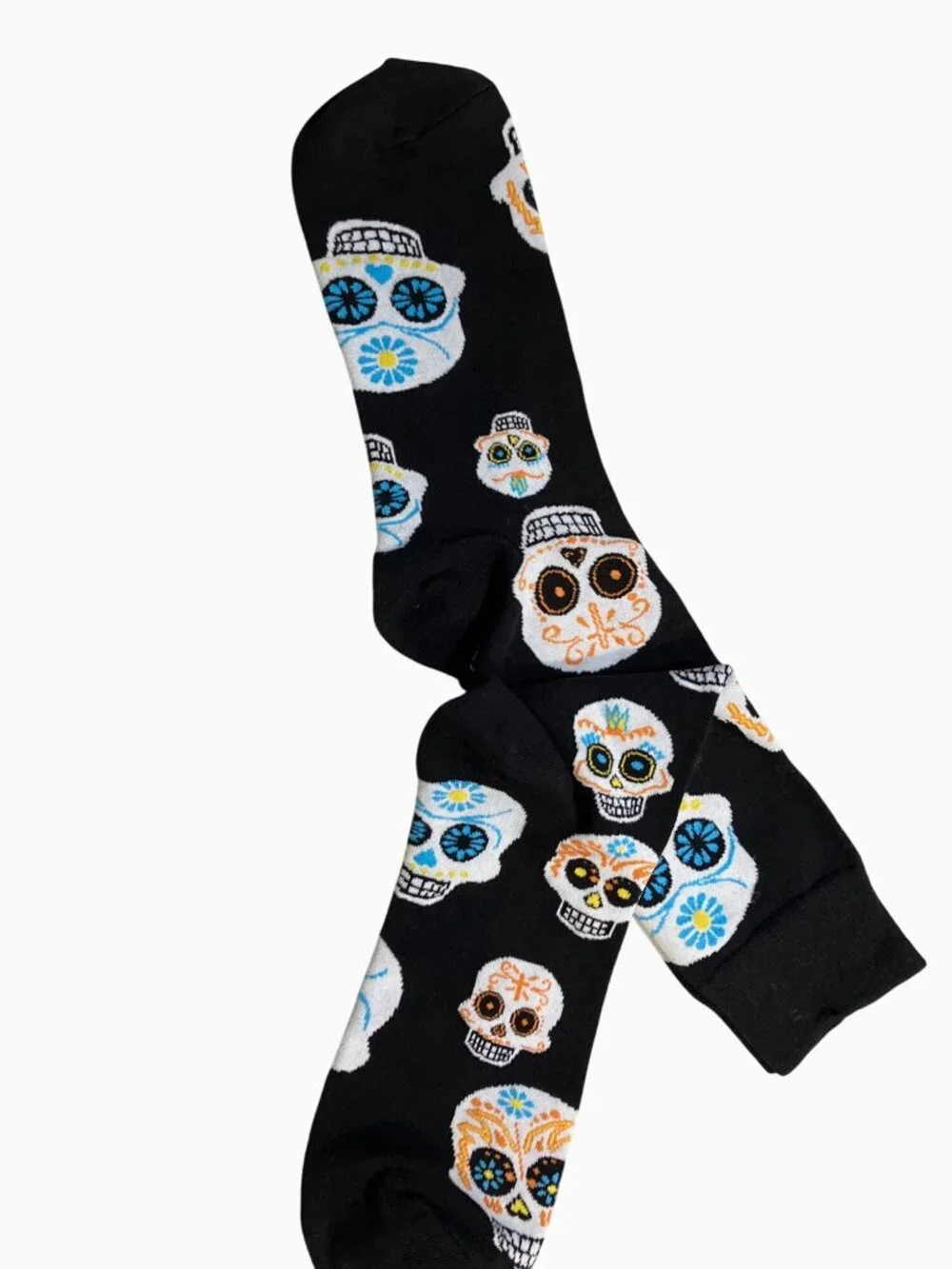 Dia De Los Muertos Halloween Crew Socks One Size Fits Most Polyester & Nylon Mix